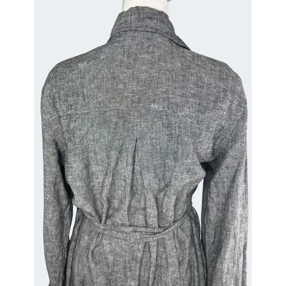 Soho New York & Company  Womens Gray Long-Sleeve Button-Down Shirtdress Medium - Picture 10 of 15